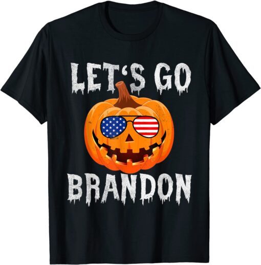 USA Sunglasses Pumpkin Sunglass - Let's Go Brandon Halloween Shirt