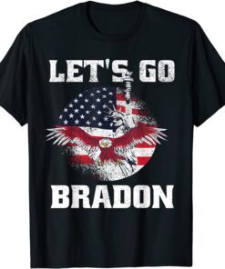 Vintage Let's Go Brandon American Flag Impeach 46 Tee Shirt