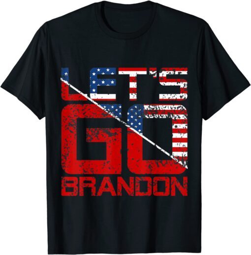 Vintage Let's Go Brandon American Flag Limited T-Shirt