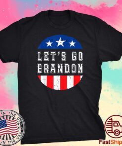 Vintage Let's Go Brandon Anti Joe Biden FJB US Flag Tee Shirt