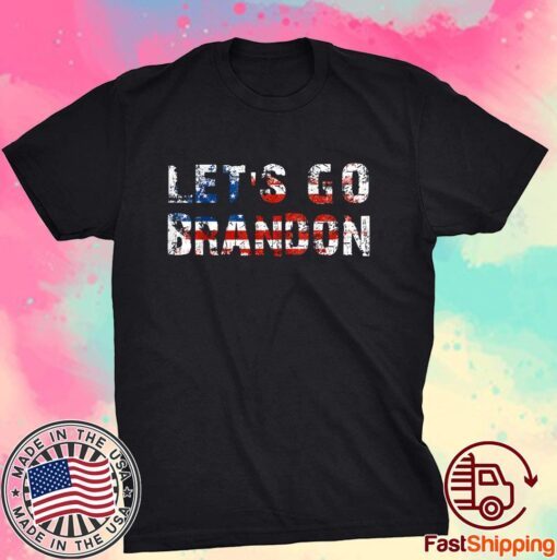 Vintage Let's Go Brandon Chant, Impeach Joe Biden Us Flag Classic Shirt