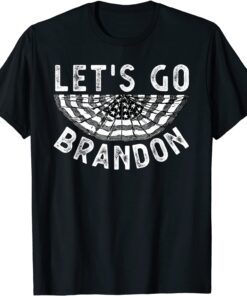 Vintage Let's Go Brandon Chant Us Flag Tee Shirt