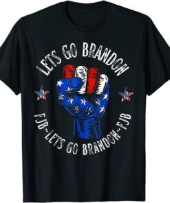 Vintage Let's Go Brandon FJB Usa Flag Tee Shirt