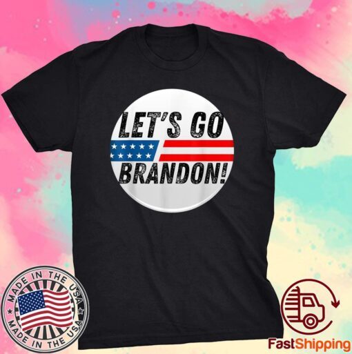 Vintage Let's Go Brandon Flag Us Tee Shirt