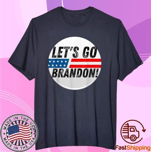 Vintage Let's Go Brandon Flag Us Tee Shirt