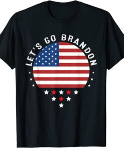 Vintage Lets Go Brandon Let's Go Brandon American Flag Tee Shirt