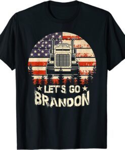 Vintage Let's Go Brandon US Flag Anti Biden Tee Shirt