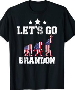 Vintage Let's Go Brandon US Flag Tee Shirt