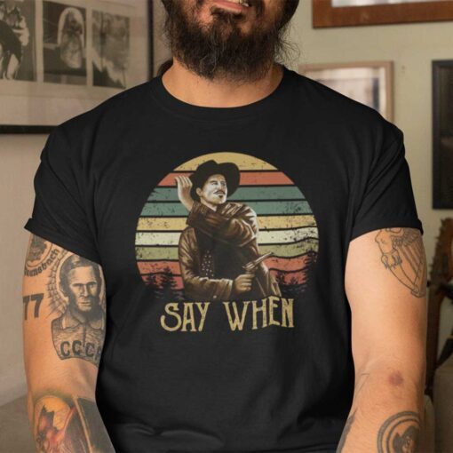 Vintage Say When Doc Holliday Tee Shirt