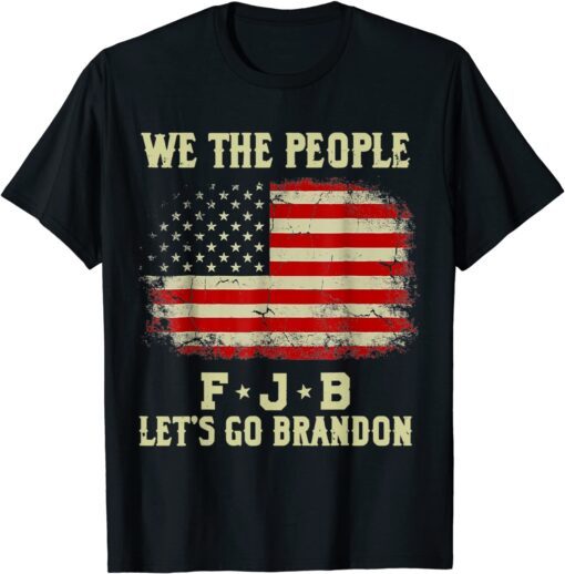 Vintage We The People Let’s Go Brandon American Flag Tee Shirt