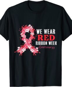 We Wear Red Fo Red ribbon Wrist Bands Awareness Unisex Shirt