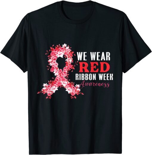 We Wear Red Fo Red ribbon Wrist Bands Awareness Unisex Shirt