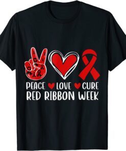 We Wear red For Red Ribbon Week Tee Shirt