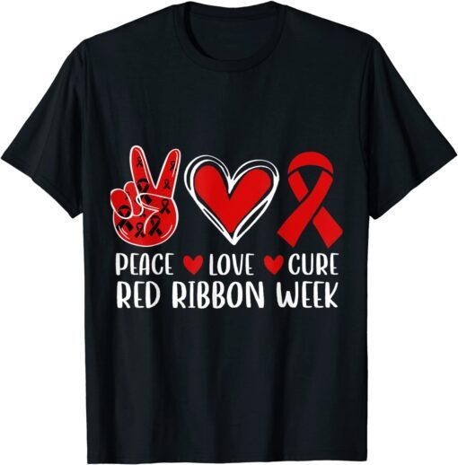 We Wear red For Red Ribbon Week Tee Shirt