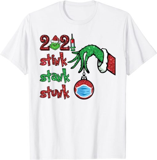 2021 Stink Stank Stunk Christmas Pajama Elf Matching Group Tee Shirt