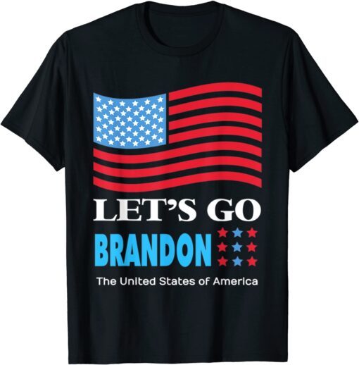 All I Want For Christmas Is This Let's Go Braden Brandon Usa Flag Tee Shirt