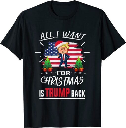 All I Want For Christmas Is Trump Back Re-elect President Tee Shirt