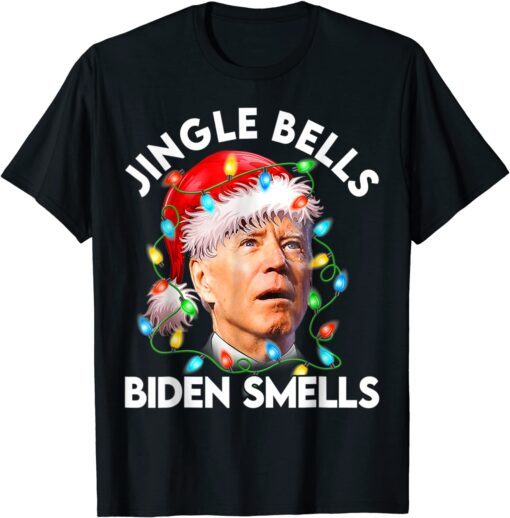 Anti Biden Christmas Jingle Bells Biden Smells Republican Tee Shirt