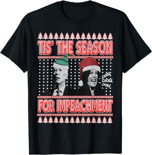 Anti Biden Harris Ugly Christmas Sweater Impeachment Tee Shirt