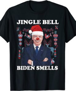 Anti Biden Jingle Bells Biden Smells Ugly Christmas Sweater Tee Shirt