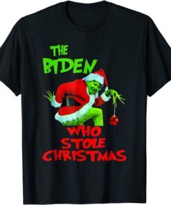 Anti-Biden The Biden Who Stole The Election Christmas T-Shirt