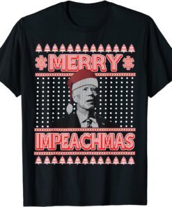 Anti Biden Ugly Christmas Sweater Merry Impeachmas Tee Shirt