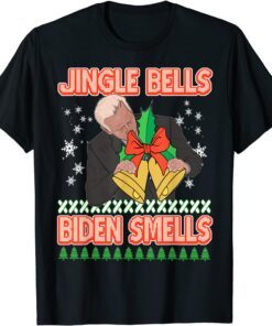 Anti Biden Ugly Christmas Sweater Republican Biden Smells Tee Shirt