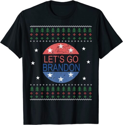 Anti Bien Let's Go Brandon Trump Ugly Christmas Sweater Tee Shirt