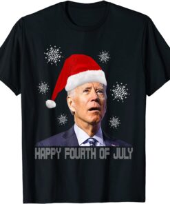 Anti Joe Biden Happy 4th of July Merry Christmas Gift Shirt