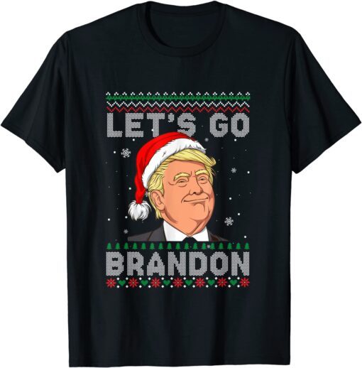 Anti Joe Biden Let's Go Brandon Trump Ugly Christmas Sweater Tee Shirt