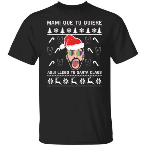 Bad Bunny mami que tu quiere Christmas Tee Shirt