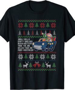 Bare Shelves Anti Joe Biden Ugly Christmas Sweater Tee Shirt