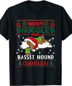 Basset Hound Christmas Pajama Shirt Ugly Christmas Sweater T-Shirt