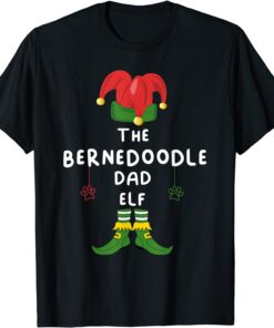 Bernedoodle Dad Dog Elf Group Matching Family Christmas Tee Shirt