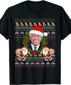 Biden 2021 Ugly Christmas Sweater Joe Biden Santa Tee Shirt