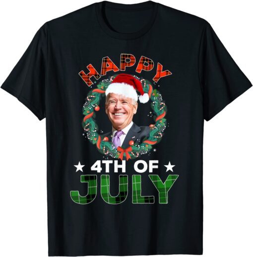 Biden Christmas Happy Fourth Of July Tee Shirt