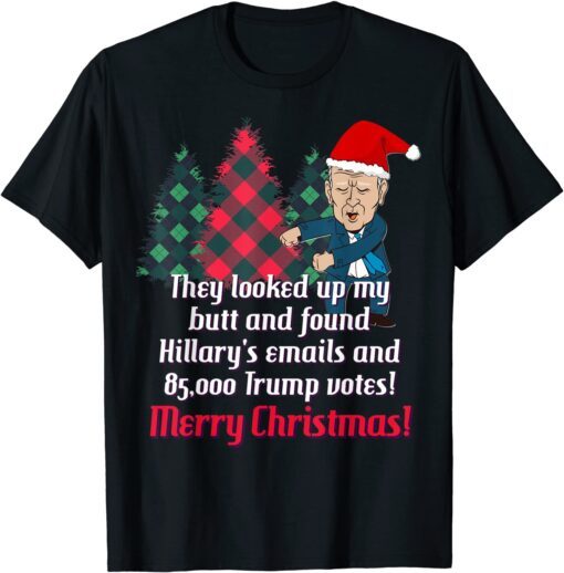 Biden Colonoscopy Meme Christmas Butt Wiped Biden Go Brandon Tee Shirt