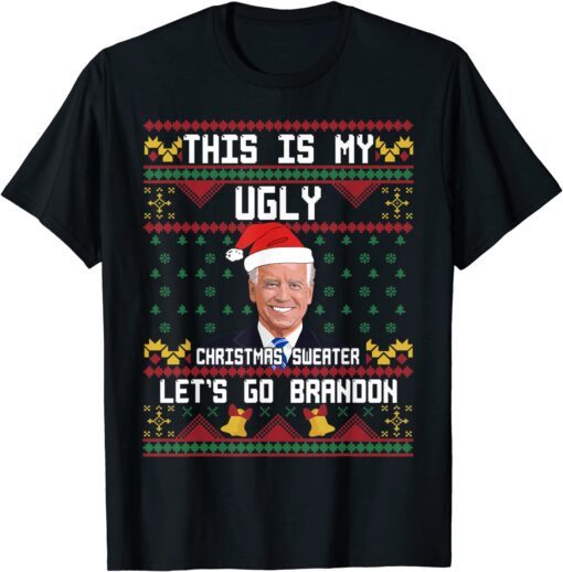 Biden Let's Go Brandon Ugly Christmas Tee Shirt