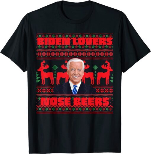 Biden Lovers Nose Beers Tee Shirt