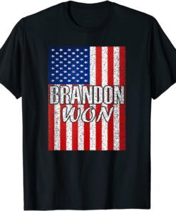 Brandon Won US Flag Pro Biden Tee Shirt