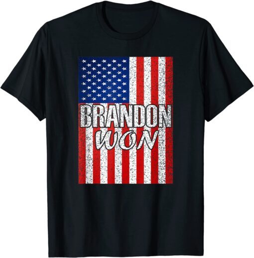 Brandon Won US Flag Pro Biden Tee Shirt