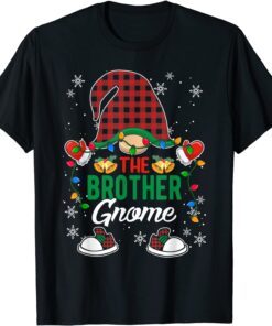 Brother Gnome Buffalo Plaid Matching Family Christmas Tee Shirt