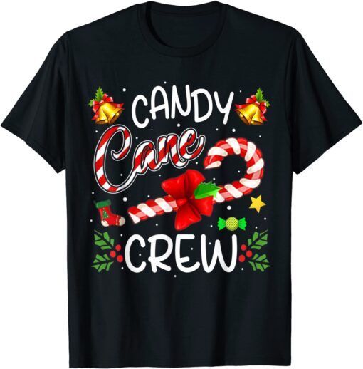 Candy Cane Crew Christmas Candy Lover Xmas Tee Shirt