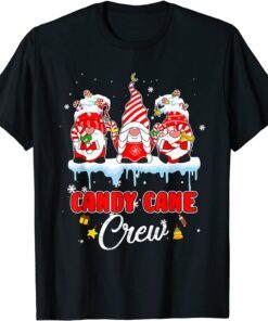 Candy Cane Crew Gnome Christmas Merry Xmas Tee Shirt