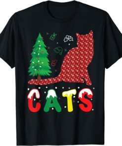 Cats Christmas Pajama Family Xmas T-Shirt