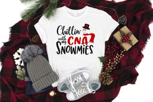 Chillin With My Snowmies, Christmas Tee Shirt