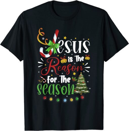 Christian Jesus The Reason Christmas Stocking Stuffer Tee Shirt