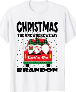 Christmas 2022 Let's Go Branson Brandon Cute Gnome Xmas Tee Shirt