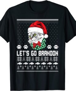 Christmas Cat,Let's Go Brandon Tee Shirt