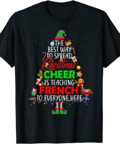 Christmas Cheer Is Teaching French Santa Elf Teacher Group Tee Shirt